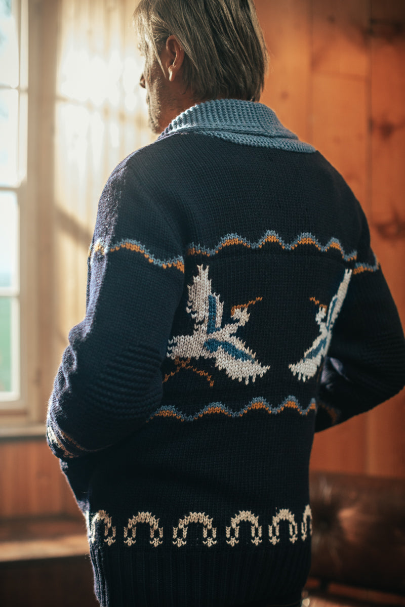 &SONS Crane Cardigan Navy