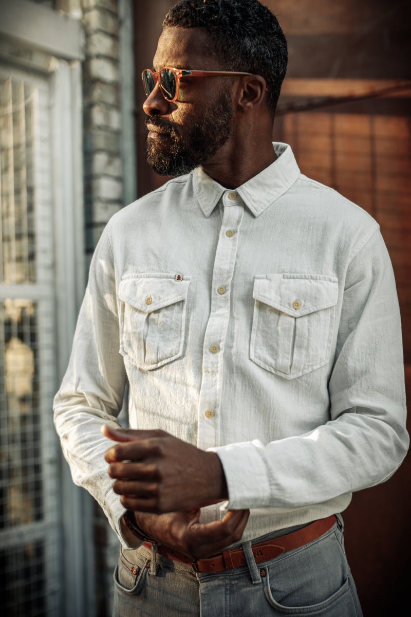 &SONS Coast Long Sleeve Shirt Off White – www.andsons.us